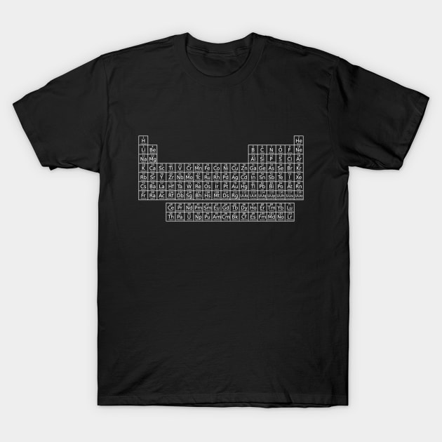 Periodic Table of Elements (invert) T-Shirt by hedehede